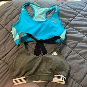 Reebok and Adidas sports bras